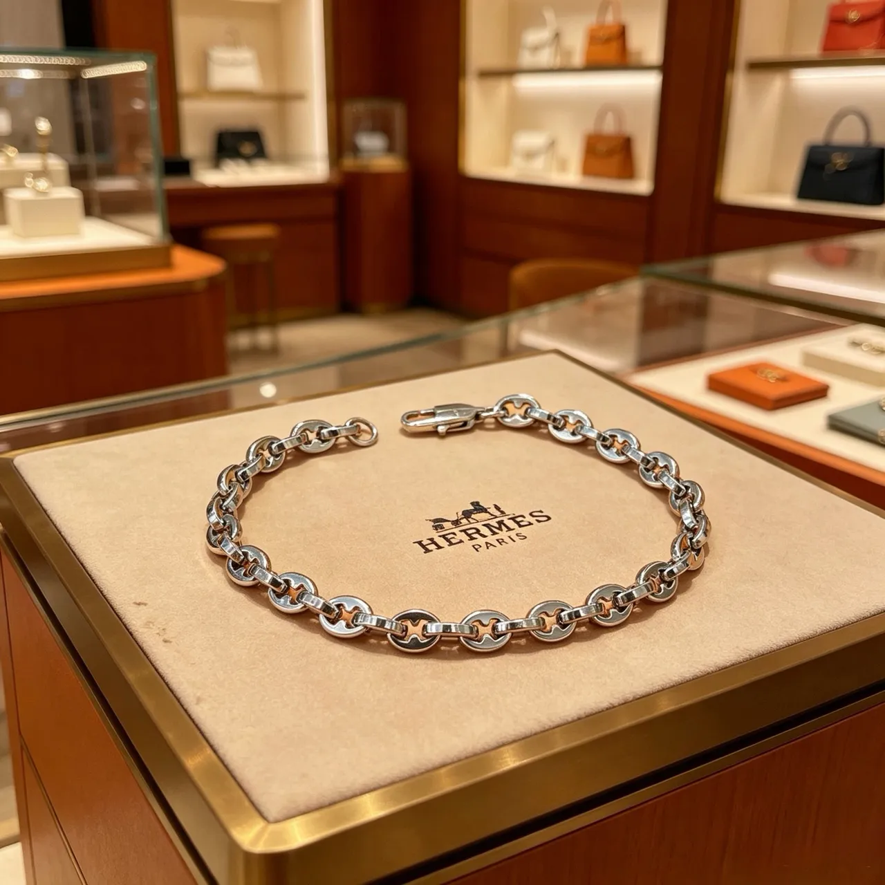 Hermès Chaine d'Ancre Polished Silver Link Bracelet 5