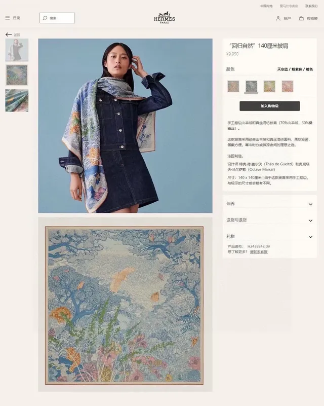 Hermès ফুল প্রিন্ট বর্ডার-ট্রিমড রেশম স্কার্ফ 3