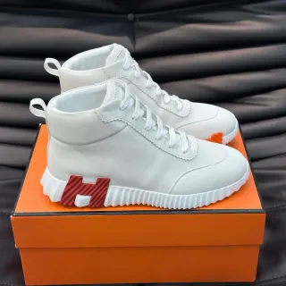 Hermès H Cut White and Red Lifestyle Sneakers