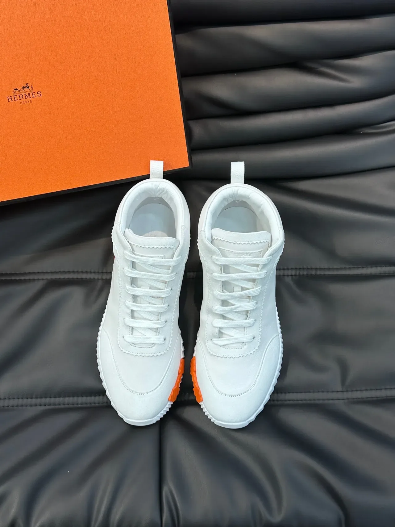 Hermès H Cut White and Red Lifestyle Sneakers 9
