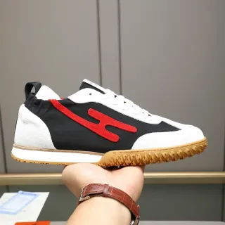 Hermès H Sneaker Black White Red Embroidered Logo Lifestyle Sneakers