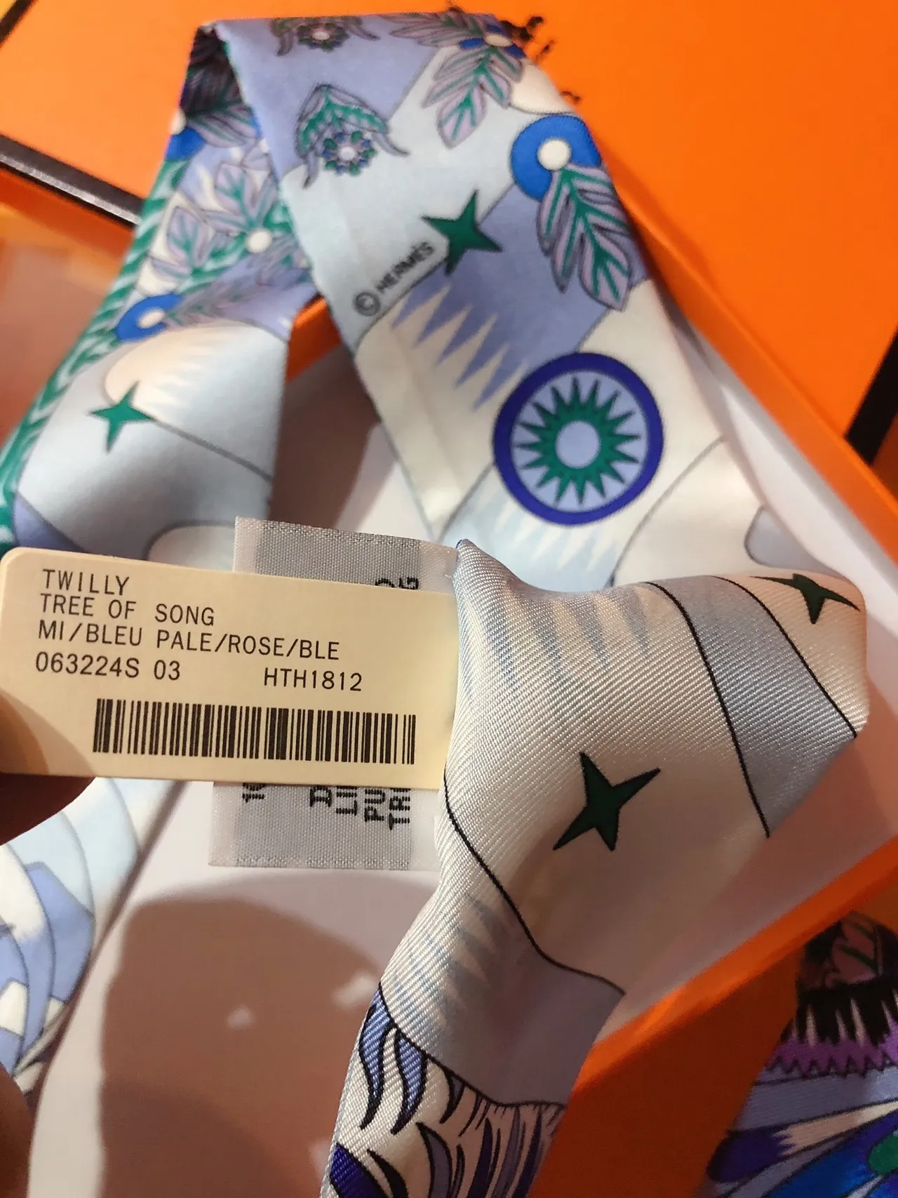 Hermès La Source de Pégase Twilly Silk Scarf 4