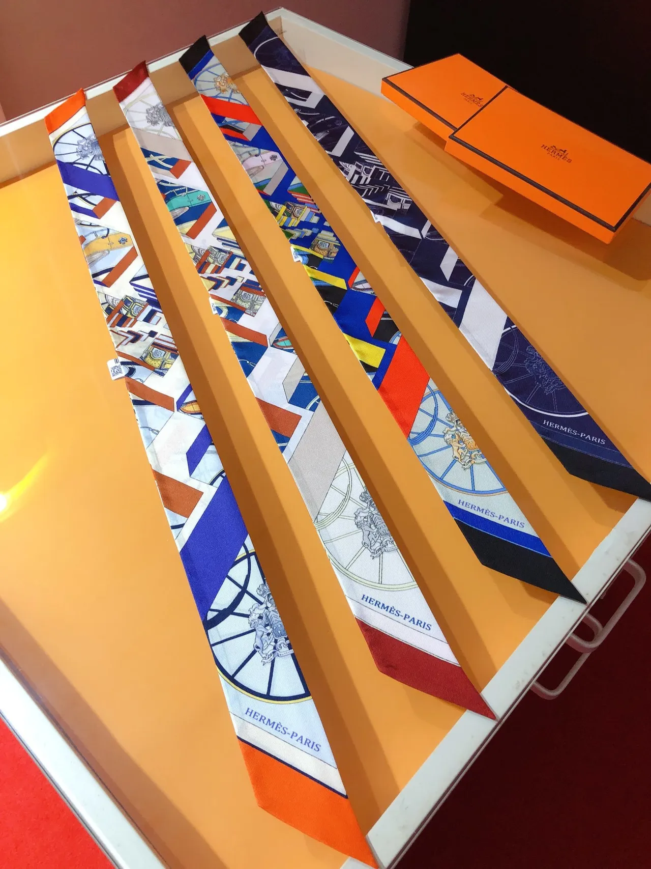 Hermès Navy White Blue Printed Text Silk Scarf 4