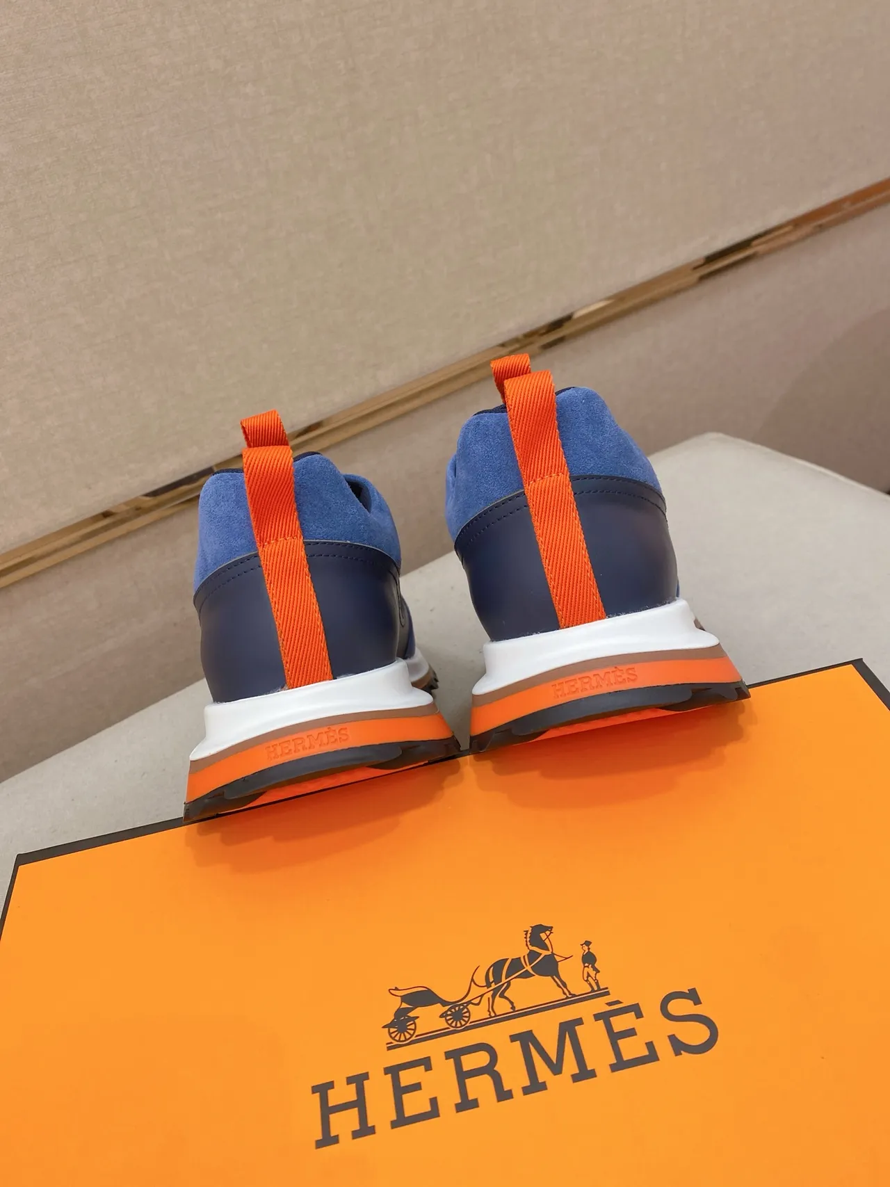 Hermès Oran Sneaker Blue Orange White Lifestyle Sneakers 2