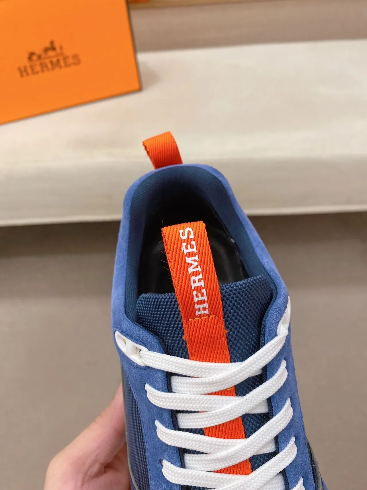 Hermès Oran Sneaker Blue Orange White Lifestyle Sneakers 3