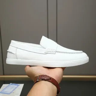 Hermès Oran mocassim de couro branco