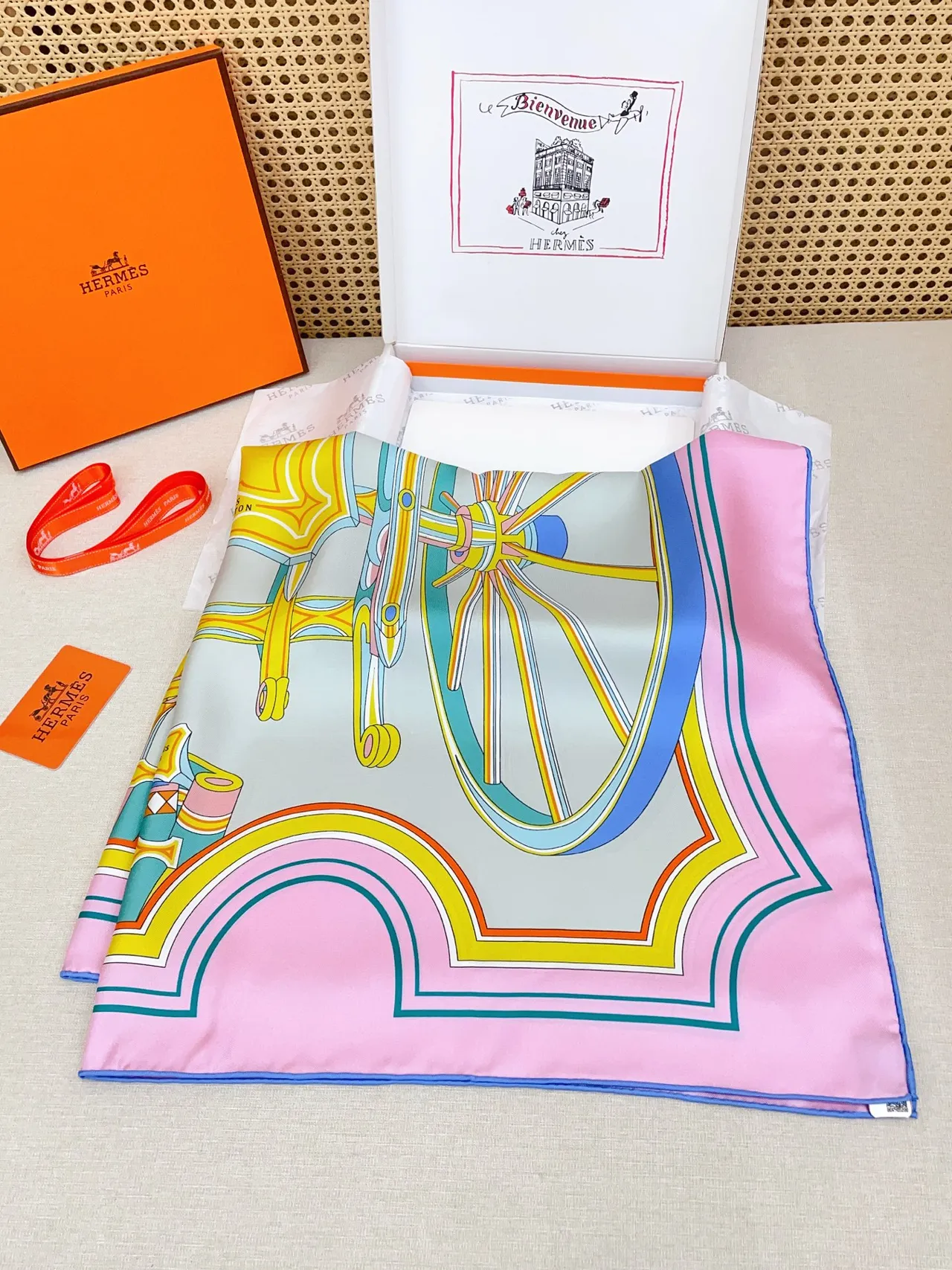 Hermès Phaeton's Wheel 90cm Silk Scarf 8