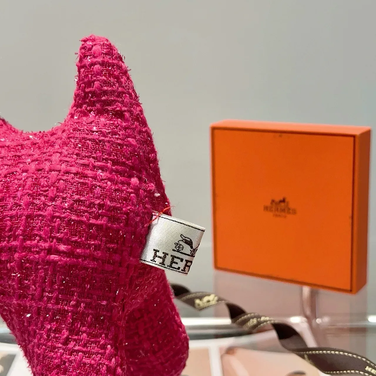 Hermès Pink Black Tweed-Textured Glitter-Infused Handbag 4