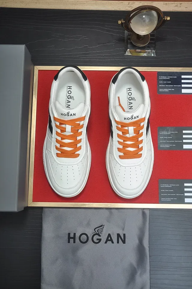 Hogan White Black Low-Top Layered Midsole Lifestyle Sneakers 3