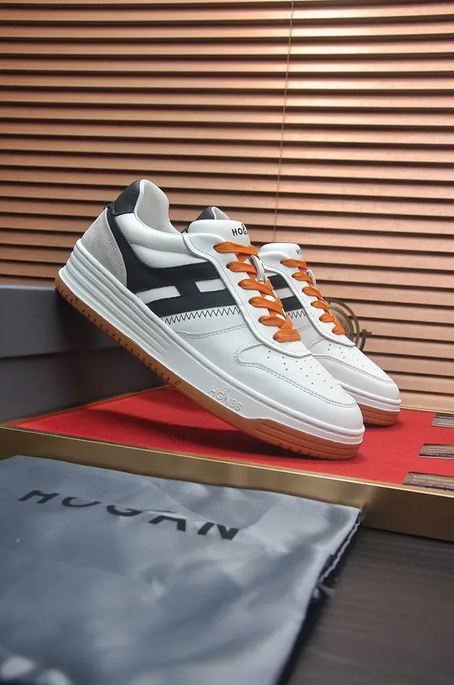 Hogan White Black Low-Top Layered Midsole Lifestyle Sneakers 4
