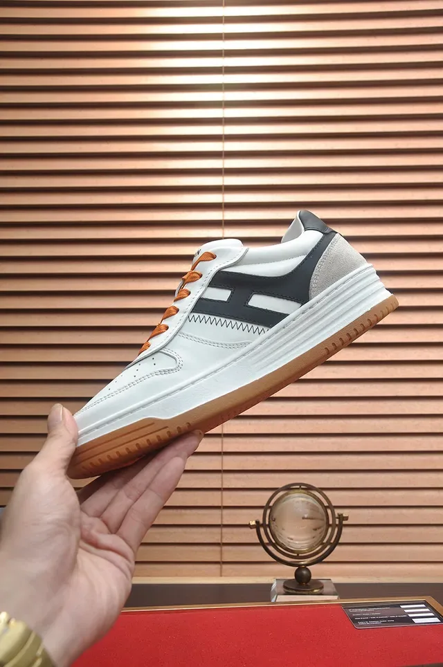 Hogan White Black Low-Top Layered Midsole Lifestyle Sneakers 6