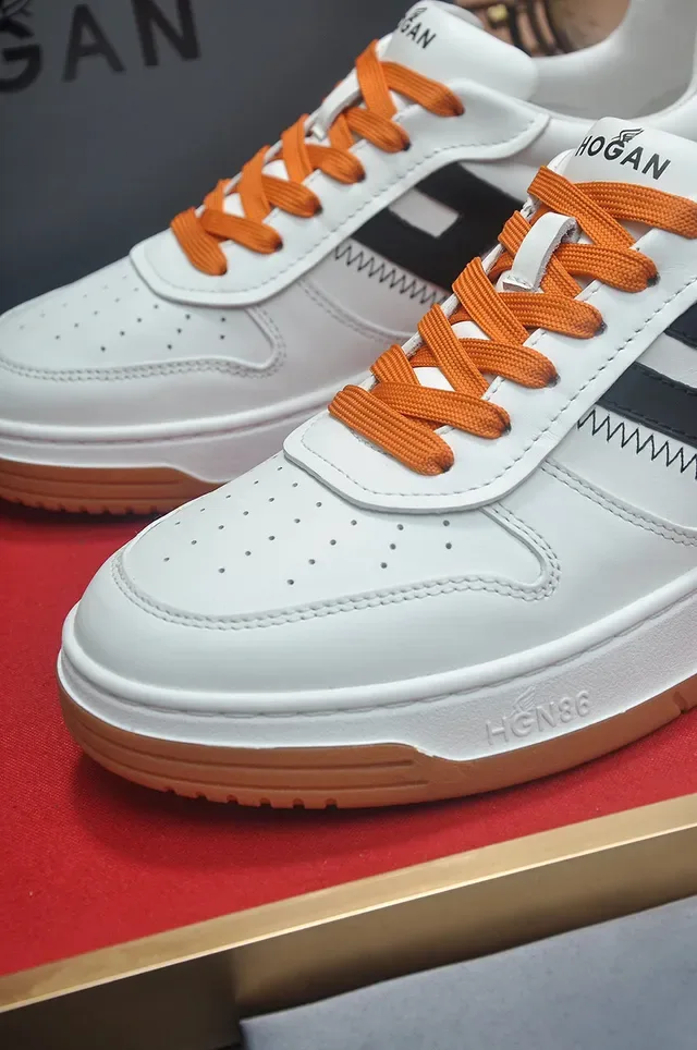 Hogan White Black Low-Top Layered Midsole Lifestyle Sneakers 8