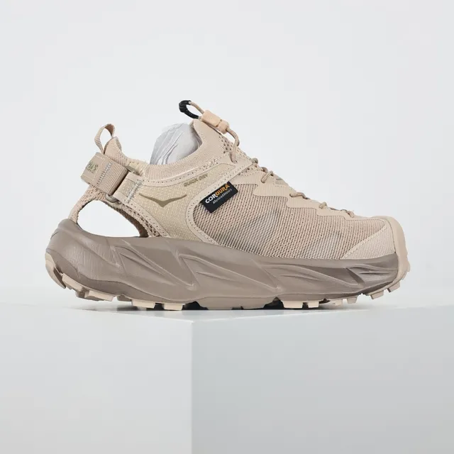 Hoka Beige Brown Open-Mesh Upper Integrated Heel Strap Sneakers 7