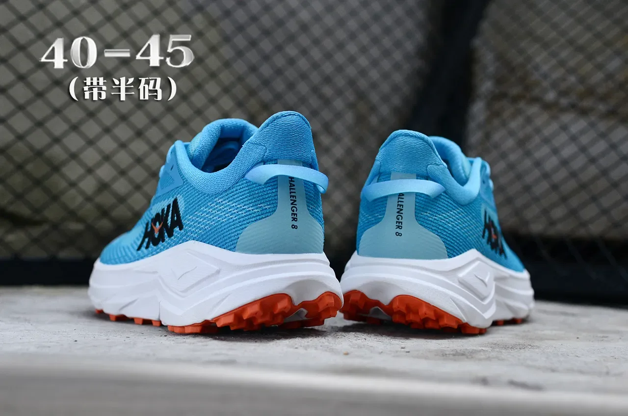 Hoka Clifton Chaussures de course Bleu clair et orange 6