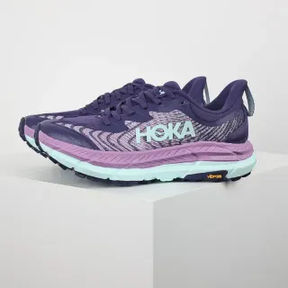 Hoka Clifton Purple Pink Knit Upper Rocker Sole Running Shoes