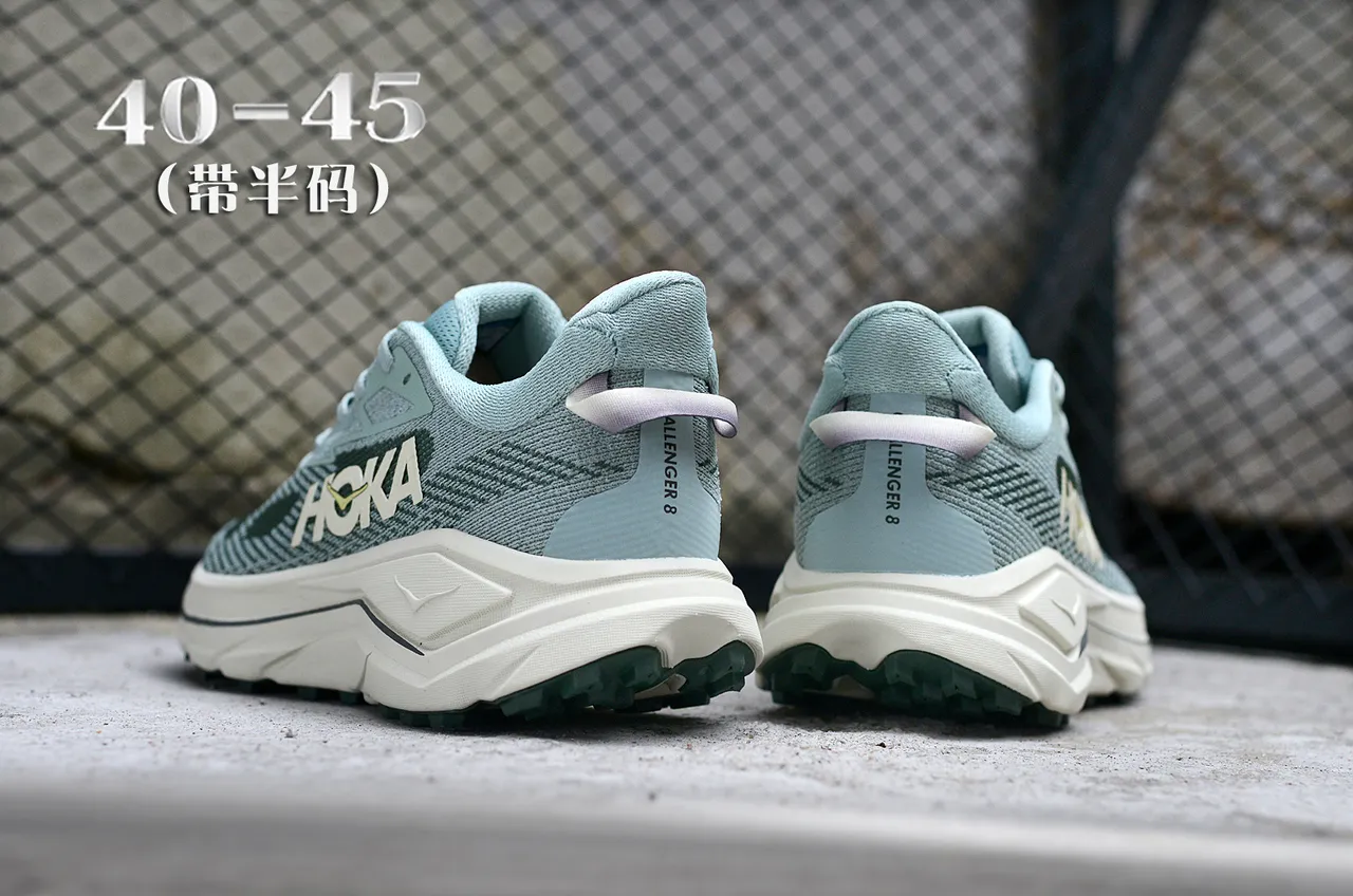 Hoka Verde Branco Upper Knit Ingenieril Oversized Cushioned Midsole Tênis de Running 6