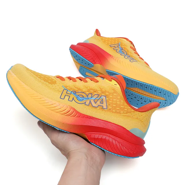 Hoka Mach 6 أصفر برتقالي أحمر أزرق أحذية الجري 2