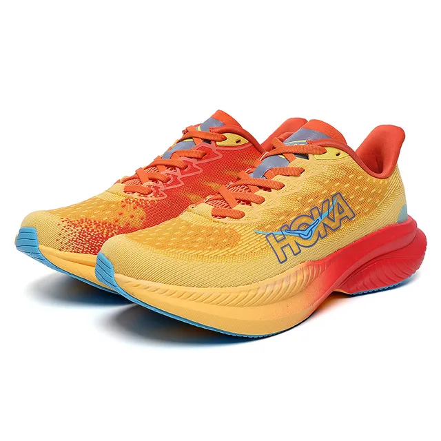 Hoka Mach 6 أصفر برتقالي أحمر أزرق أحذية الجري 3