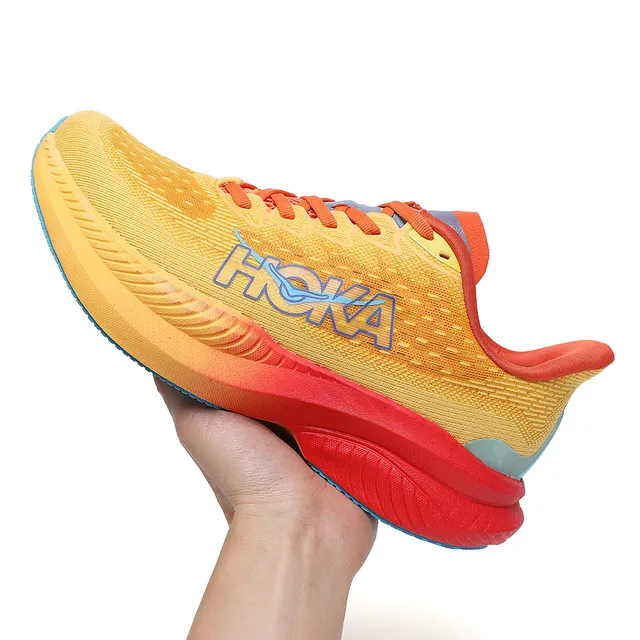 Hoka Mach 6 أصفر برتقالي أحمر أزرق أحذية الجري 5
