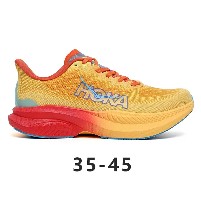 Hoka Mach 6 أصفر برتقالي أحمر أزرق أحذية الجري 7