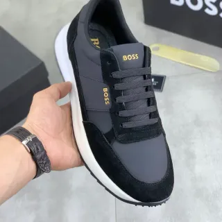 Hugo Boss Black Suede and Synthetic Lifestyle Sneakers