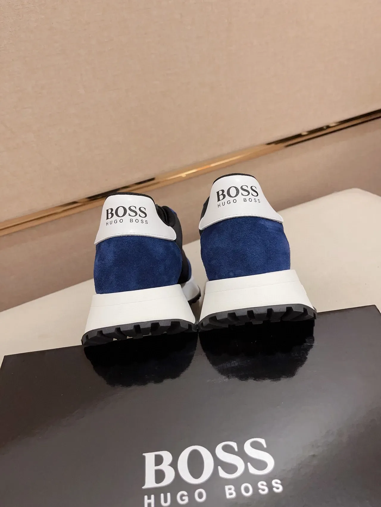 Hugo Boss Blue and Black Suede Lifestyle Sneakers 8