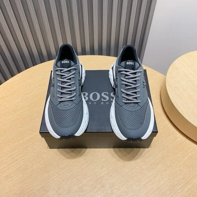 Hugo Boss Gris Blanc Semelle intermédiaire Matière maille et synthétique Chaussures Chunky 2