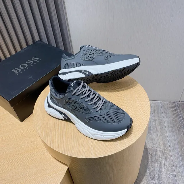 Hugo Boss Gris Blanc Semelle intermédiaire Matière maille et synthétique Chaussures Chunky 6