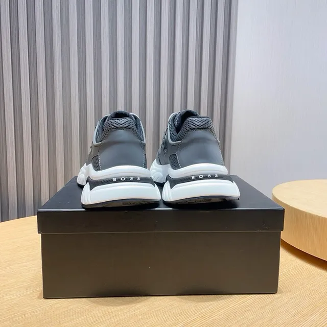 Hugo Boss Gris Blanc Semelle intermédiaire Matière maille et synthétique Chaussures Chunky 7