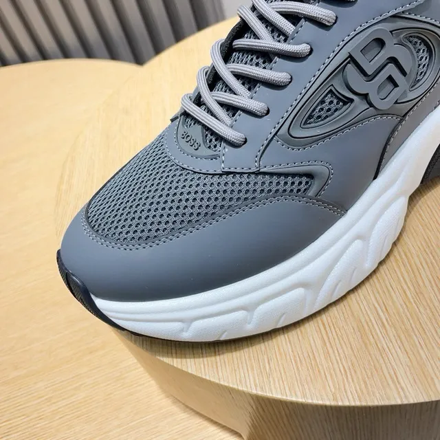 Hugo Boss Gris Blanc Semelle intermédiaire Matière maille et synthétique Chaussures Chunky 8