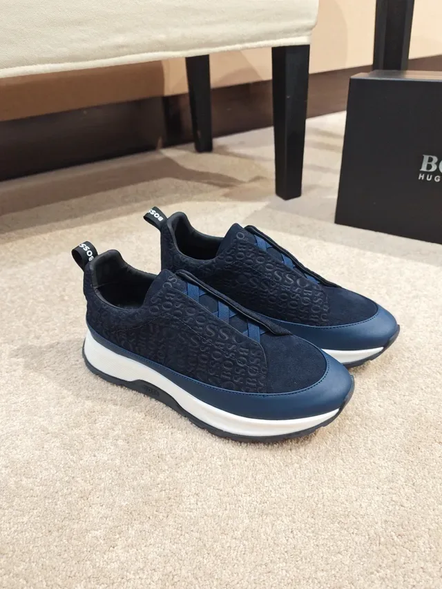 Hugo Boss Monogram Slip-On Navy Lifestyle Sneakers 4