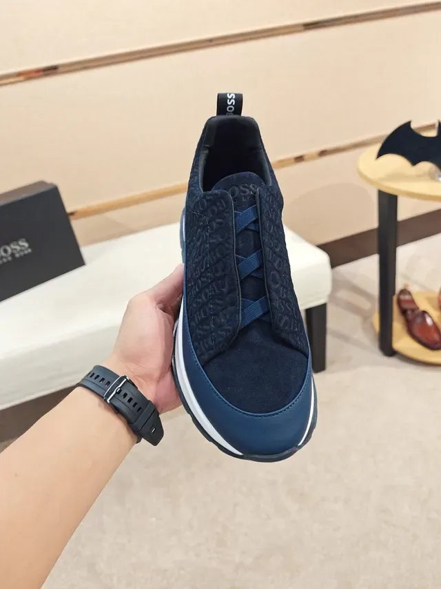 Hugo Boss Monogram Slip-On Navy Lifestyle Sneakers 5