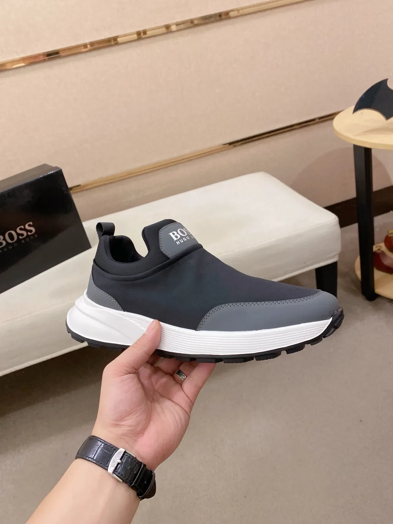 Hugo Boss Speed Trainer Black Gray White tênis lifestyle 5