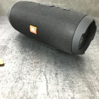 JBL Charge Black Gray Cylindrical Woven Fabric Grille Portable Speaker