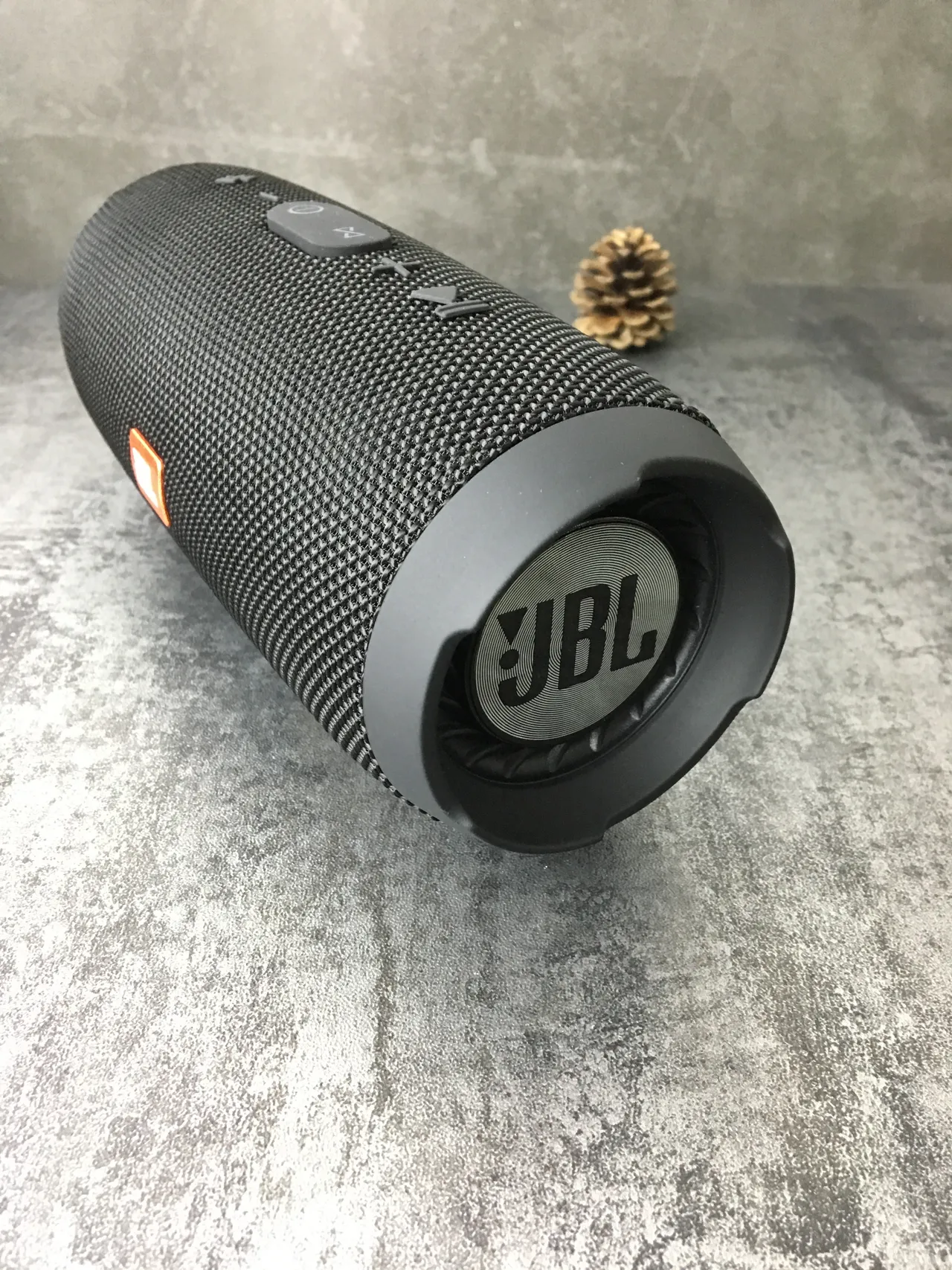 JBL Charge Noir Gris Cylindrique Tissu Tissé Grille Haut-parleur Portable 8