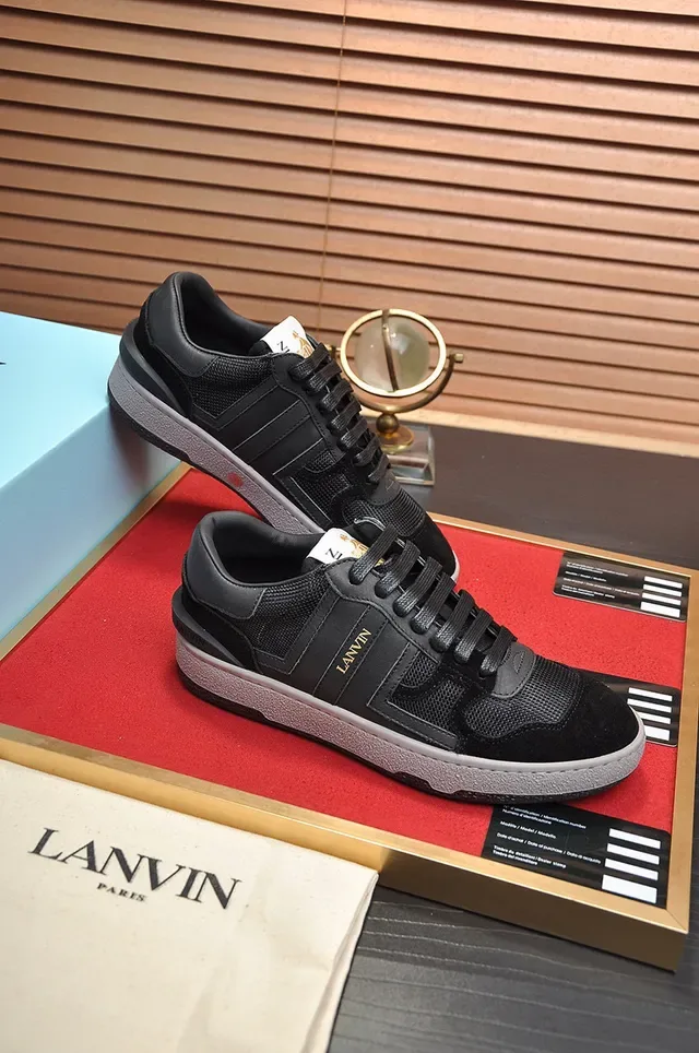 Lanvin Black and Gray Lifestyle Sneakers 6