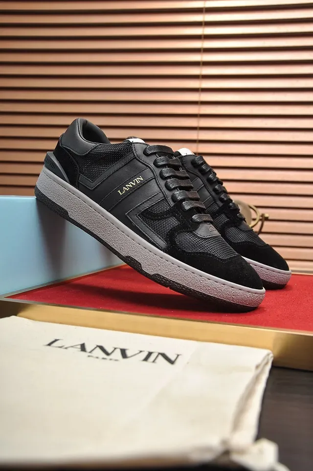 Lanvin Black and Gray Lifestyle Sneakers 8