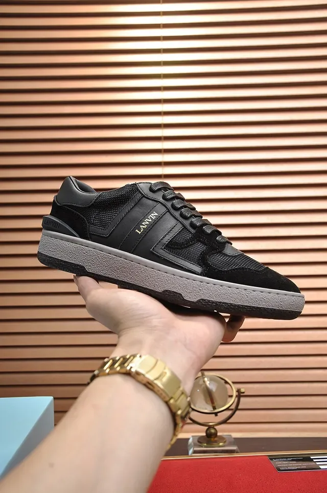 Lanvin Black and Gray Lifestyle Sneakers 9