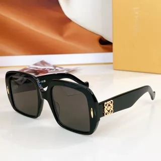 Loewe Anagram Oversized Square Black Acetate Sunglasses