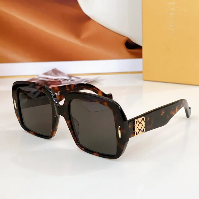 Loewe Anagram Oversized Square Black Acetate Sunglasses 6