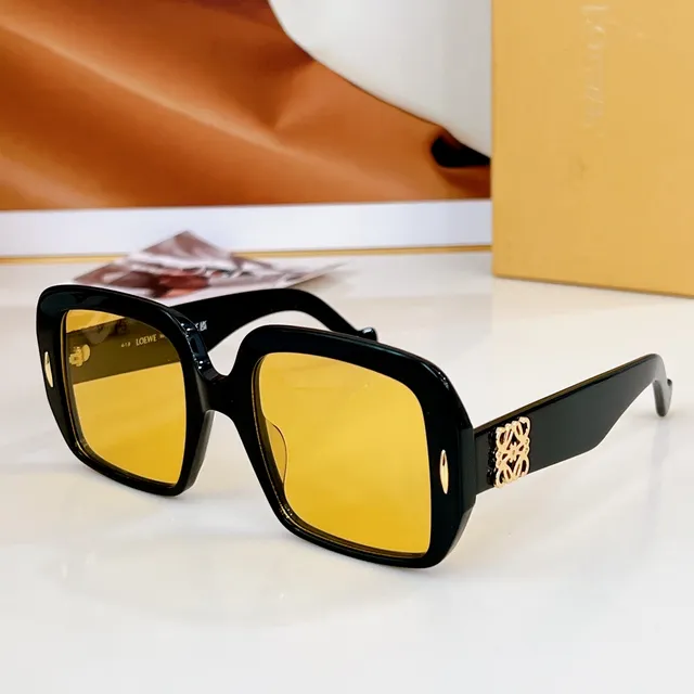 Loewe Anagram Oversized Square Black Acetate Sunglasses 8