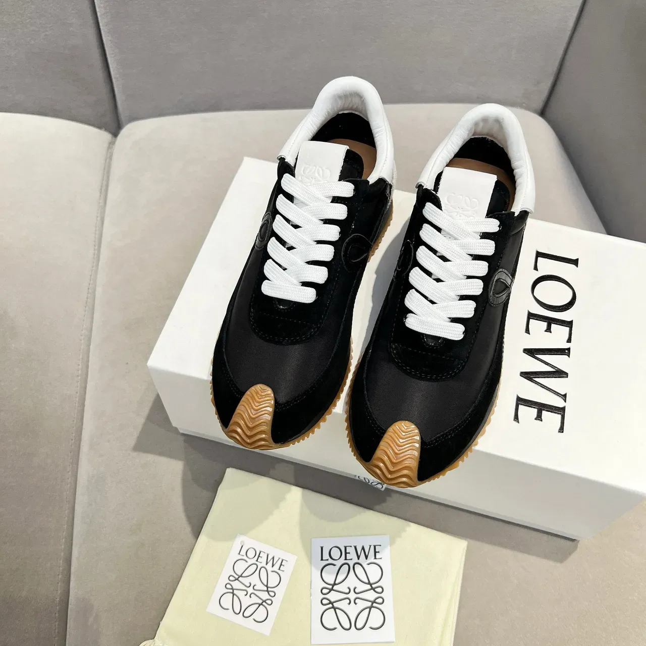 Loewe Flow Runner Black White Gum Lifestyle Sneakers 9