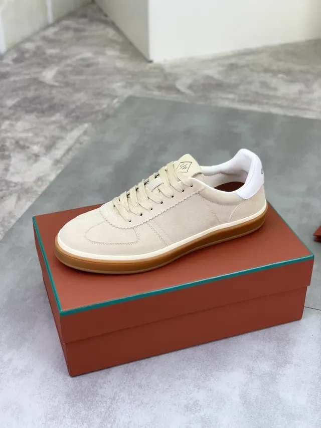 Loewe L/P Logo Beige Suede Lifestyle Sneakers 4