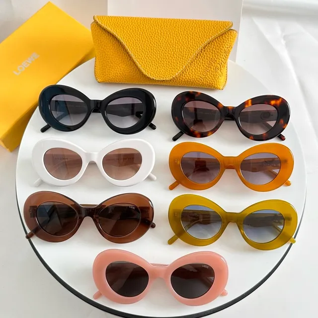 Loewe Gafas de Sol Ovaladas de Acetato con Degradado Ámbar 3