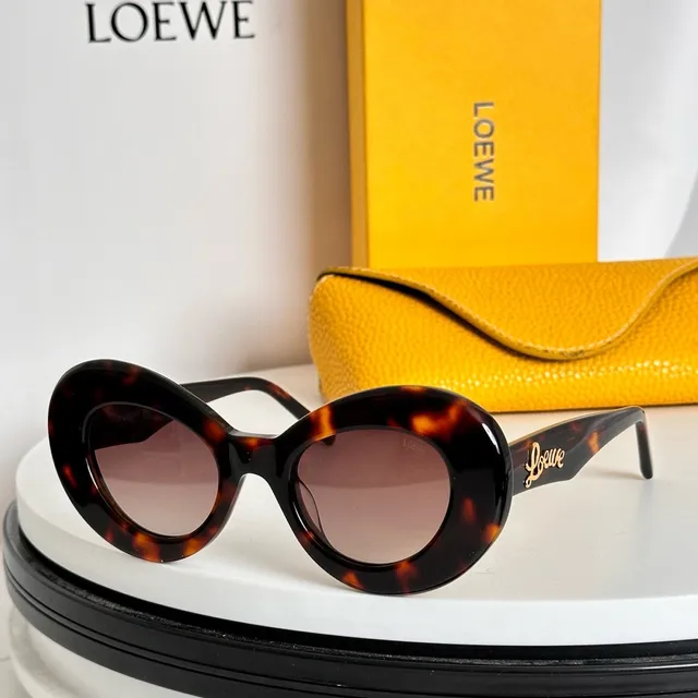 Loewe Gafas de Sol Ovaladas de Acetato con Degradado Ámbar 5