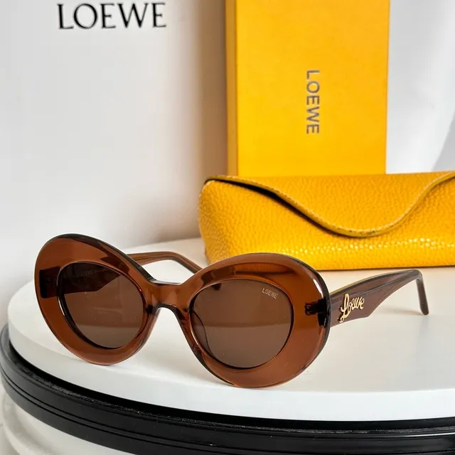 Loewe Gafas de Sol Ovaladas de Acetato con Degradado Ámbar 7