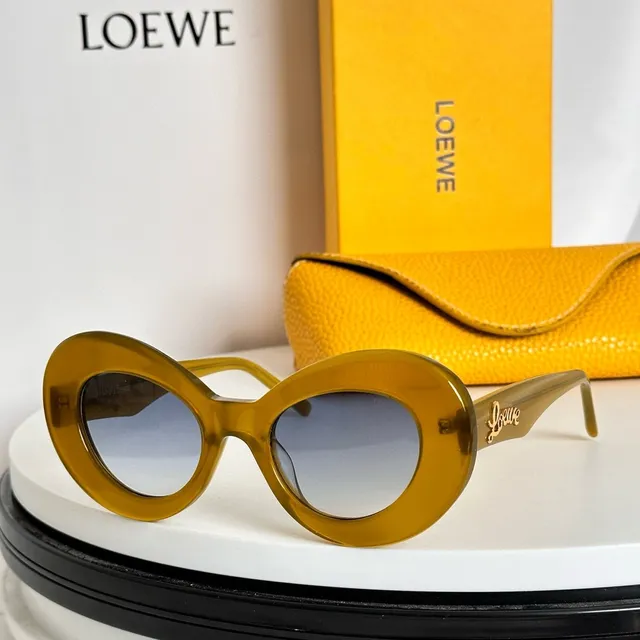 Loewe Gafas de Sol Ovaladas de Acetato con Degradado Ámbar 9