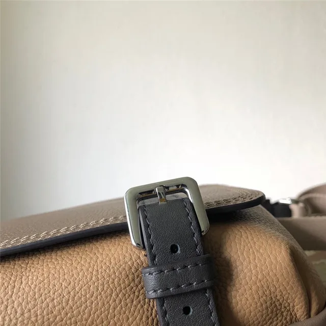 Loewe Puzzle Olive Gray and Beige Structured Crossbody Bag 2