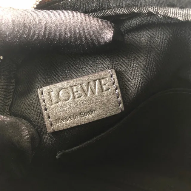 Loewe Puzzle Olive Gray and Beige Structured Crossbody Bag 3