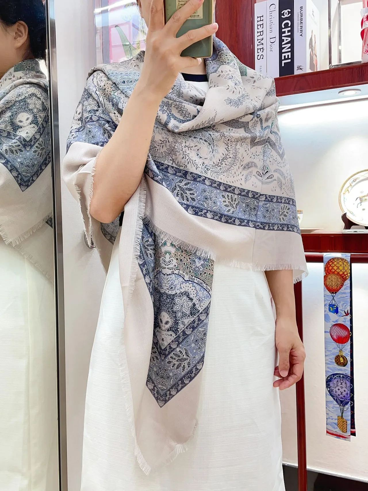 Loro Piana Paisley-Print Fringed Cashmere Scarf 2